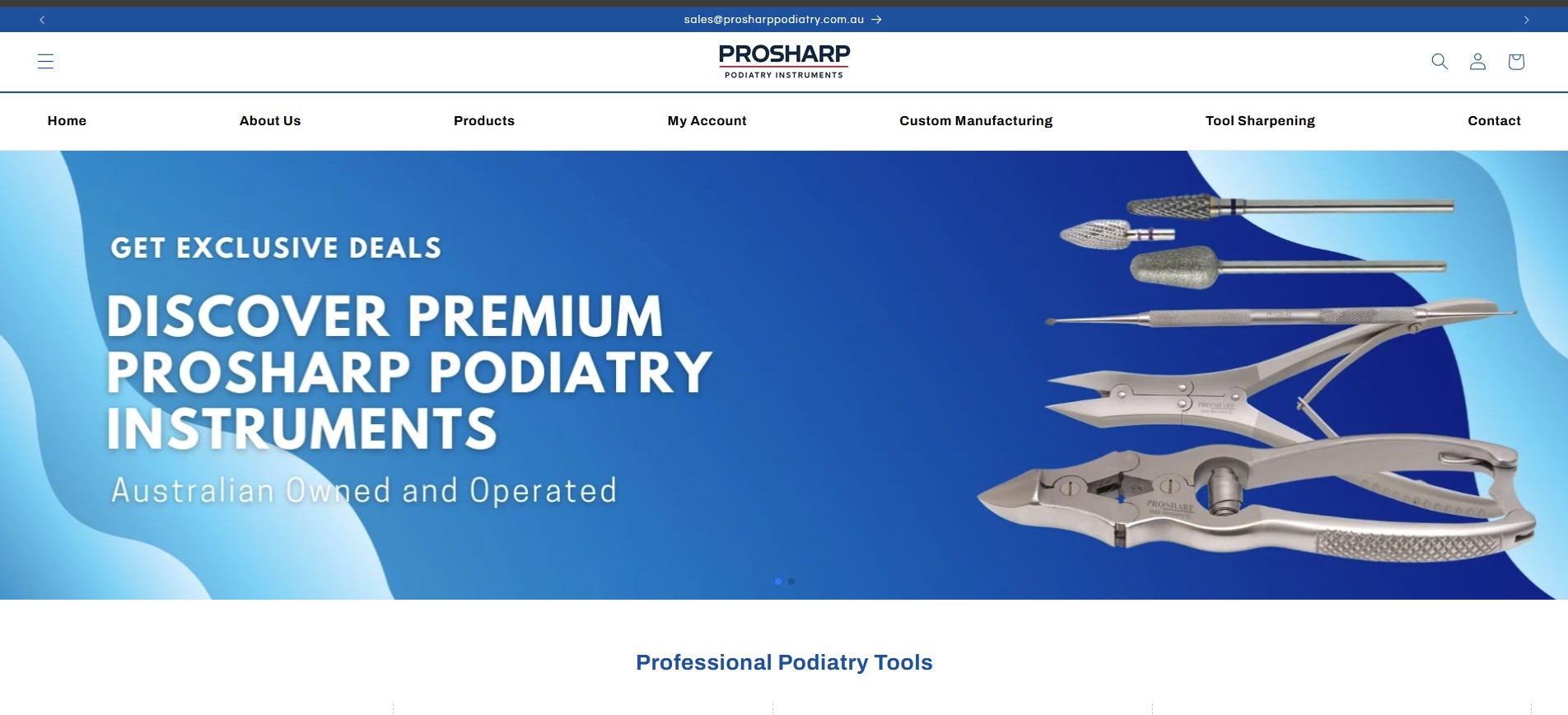 ProSharp Podiatry website built by Elevate Digital Partners