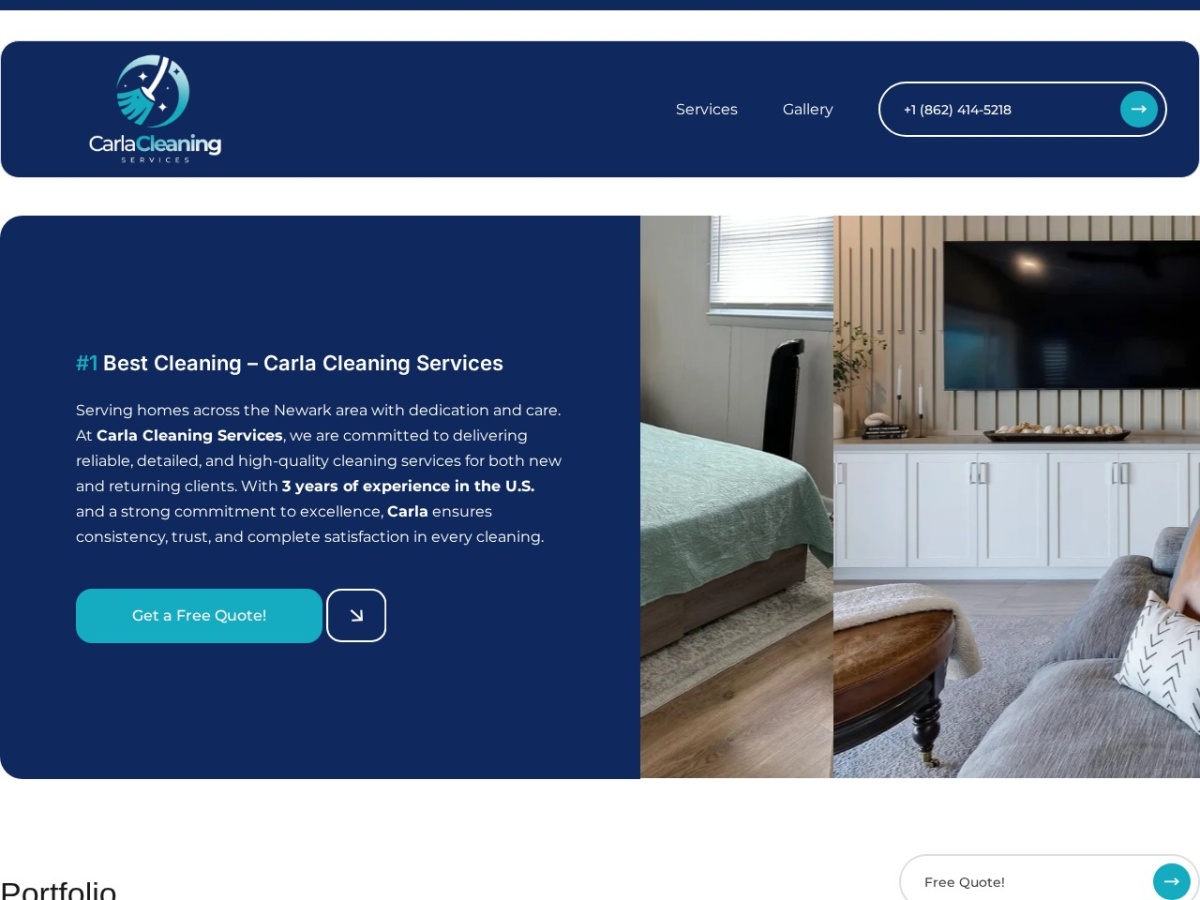 Carla Cleaning Services website built by Elevate Digital Partners