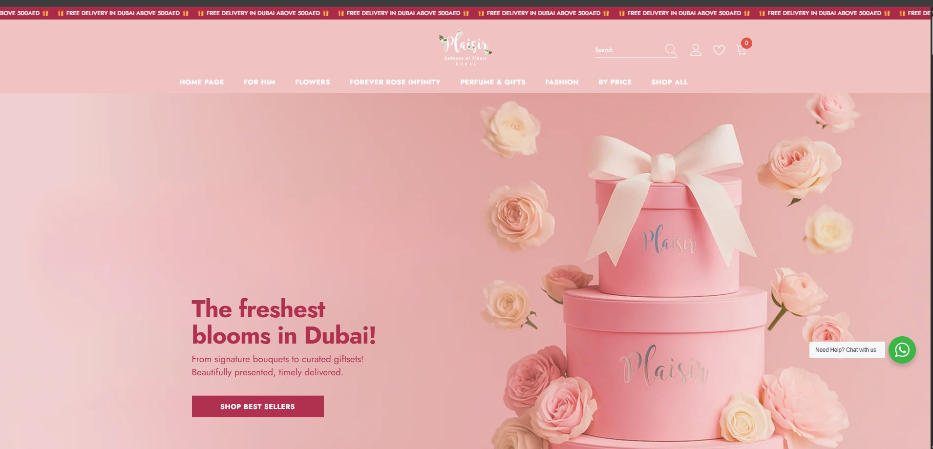 Plaisir Cadeaux et Fleurs website built by Elevate Digital Partners