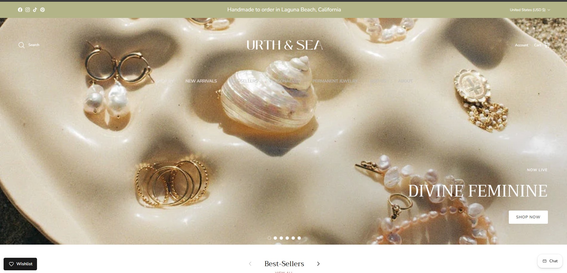 Urth and Sea website built by Elevate Digital Partners
